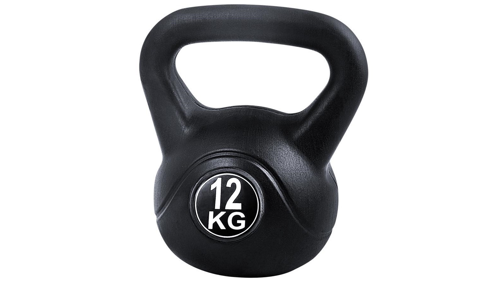 Kettlebell 12kg Kit Weight Fitness Exercise - Black