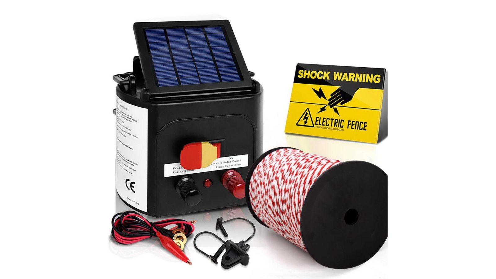 Giantz Solar Electric Fence Energiser Set