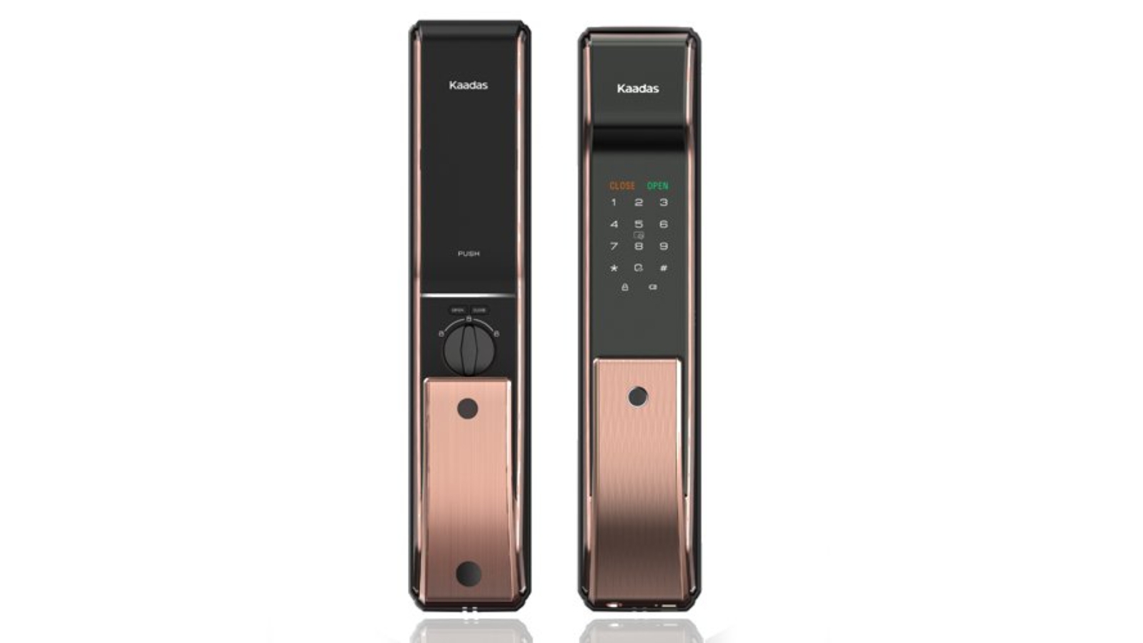Kaadas K9 Fingerprint Wifi Push Pull Smart Lock Copper Harvey Norman