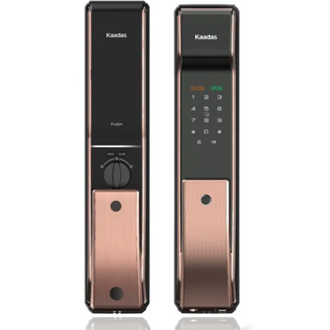 Kaadas K9 Fingerprint Wifi Push Pull Smart Lock - Copper