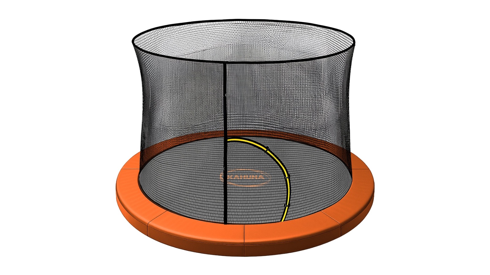 Kahuna 14ft Trampoline Pad and Net - Orange