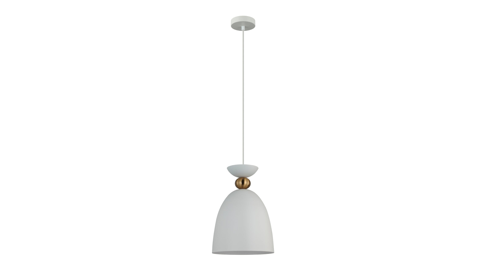 CLA Lighting Kansi Bell Pendant Light with Brass - Matte White