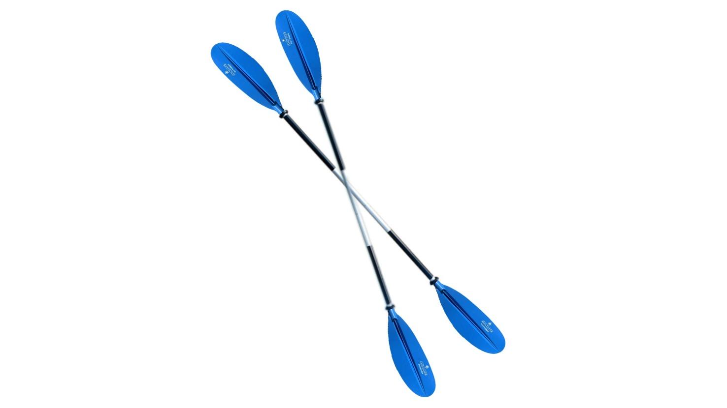 Jacksaqua 2 Piece Adjustable Premium 222cm Kayak Paddle with 2 Piece Polypropylene Blade - Blue
