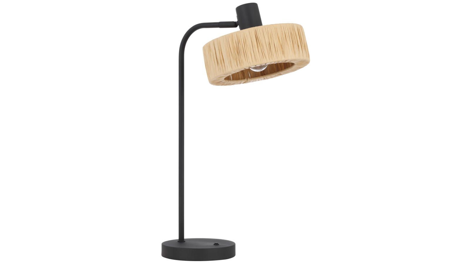 Pretty & Practical Milan Black Natural Raffia Table Lamp