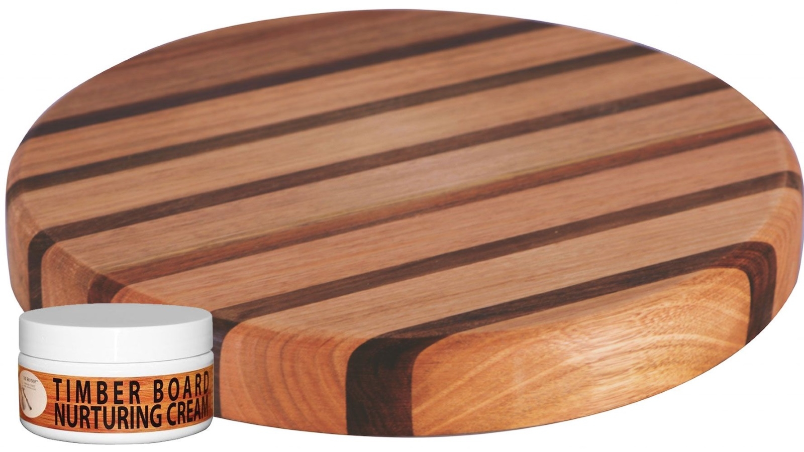 Big Chop Pieman River Round Board 33x33cm with Nurturing Cream