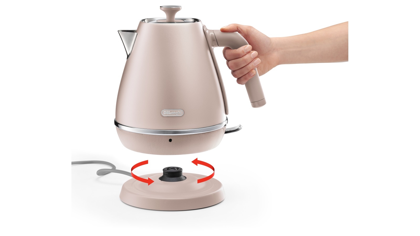 DeLonghi Distinta Perla Kettle - Rose | Harvey Norman