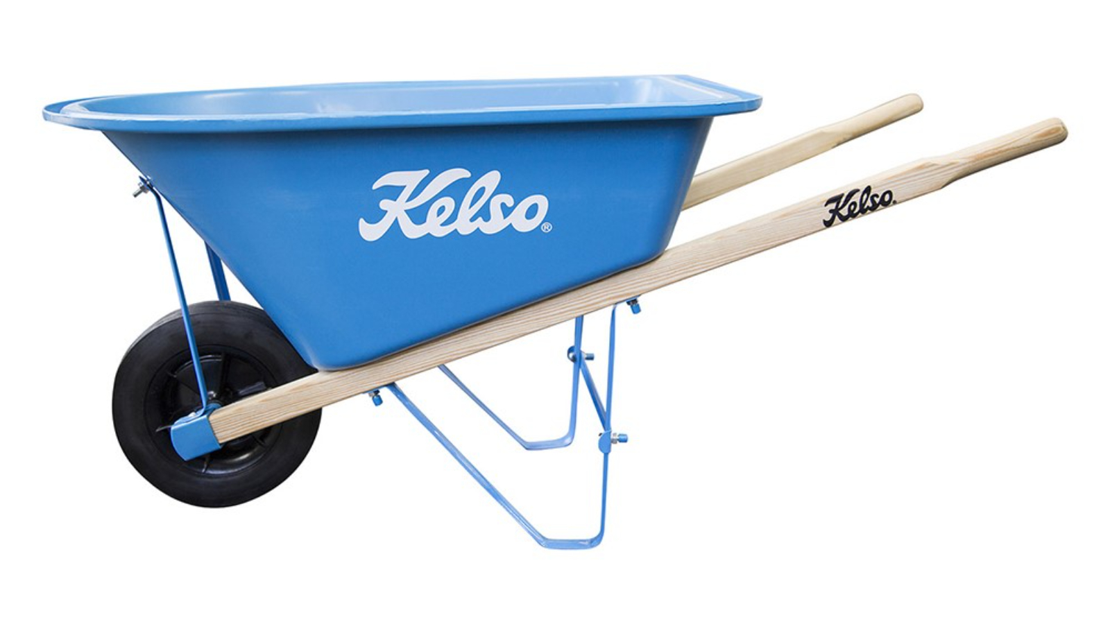 Kelso Kids Toy Poly Wheelbarrow with Wooden Handle - 20Litre