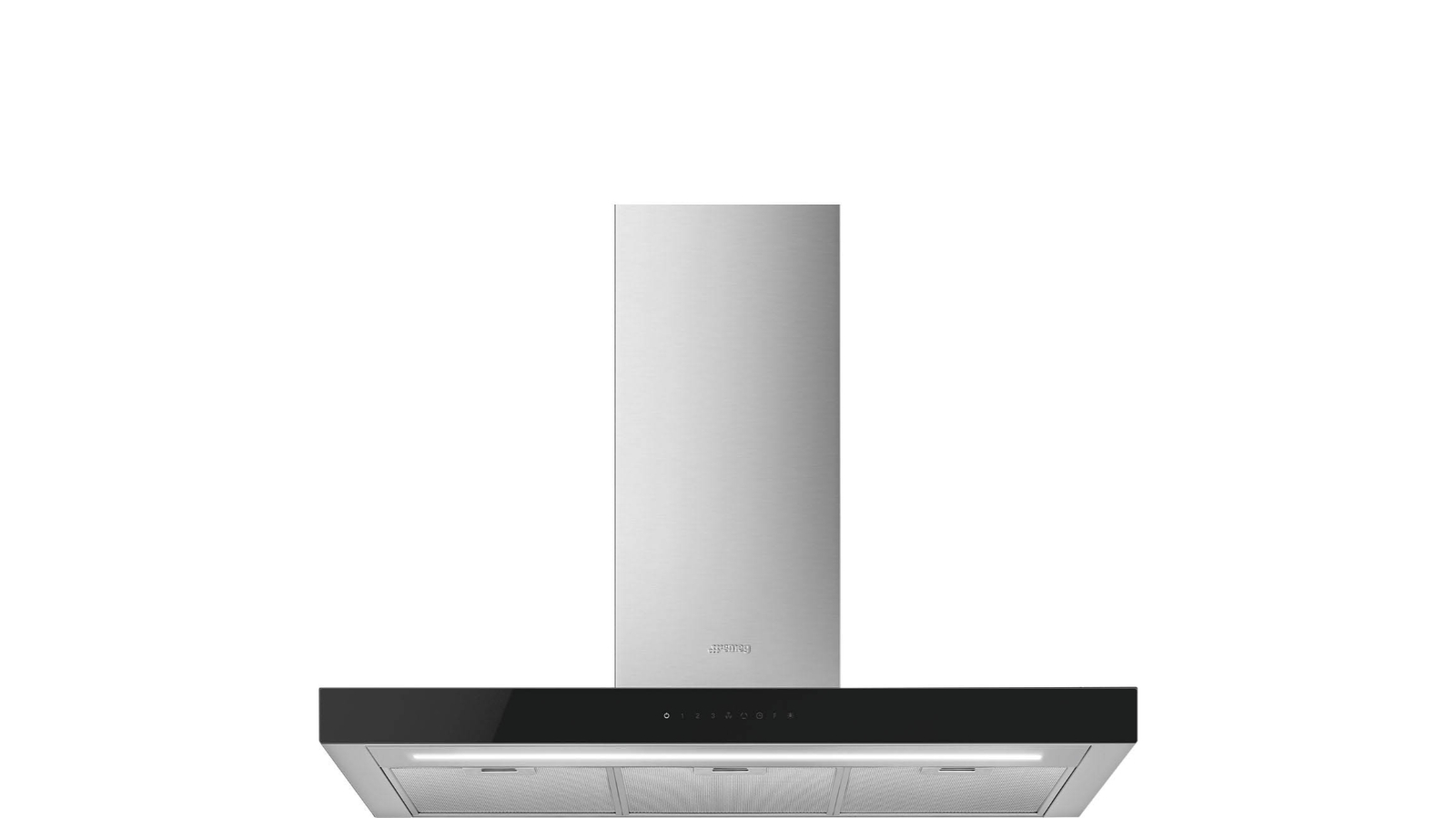 Smeg 90cm Chimney Rangehood - Stainless Steel and Black