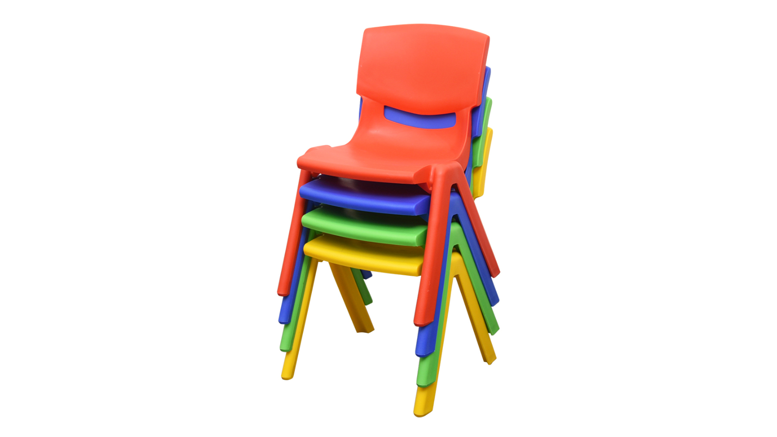HelloDeal 4 Piece New Kids Plastic Chair in Mixed Colours