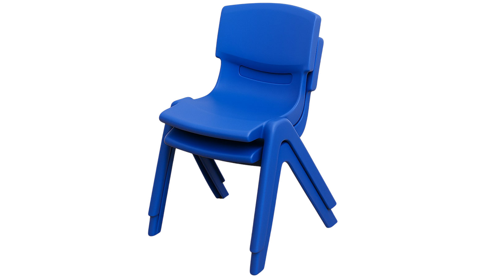 Hello Deals Set of 2 Children's Indoor/Outdoor Use Plastic Chairs - Blue