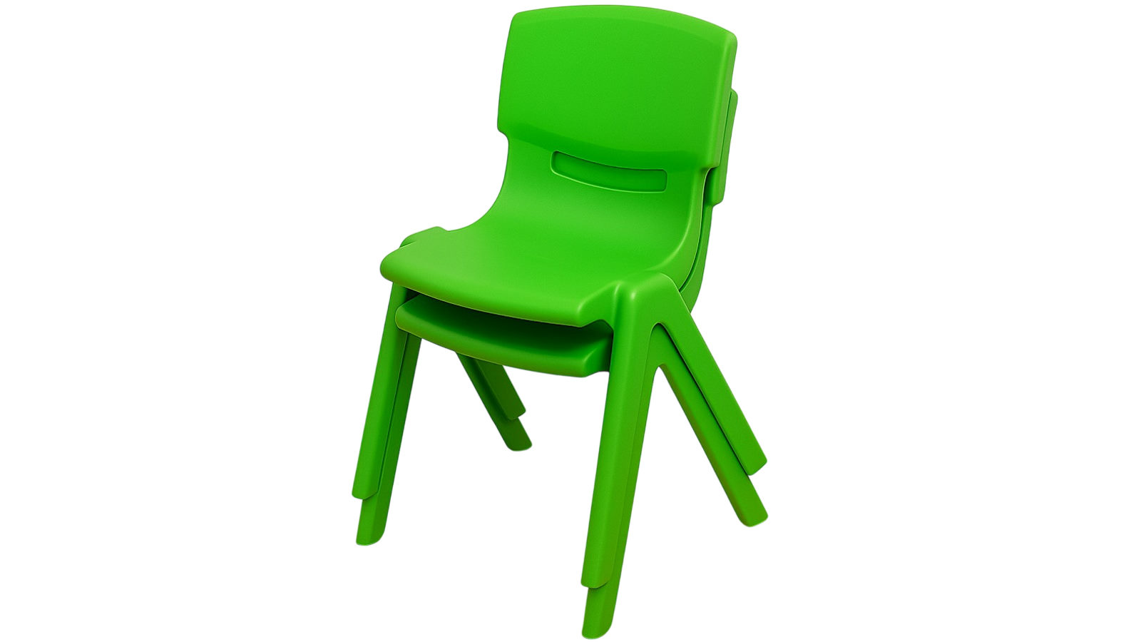 Hello Deals Set of 2 Children's Indoor/Outdoor Use Plastic Chairs - Green