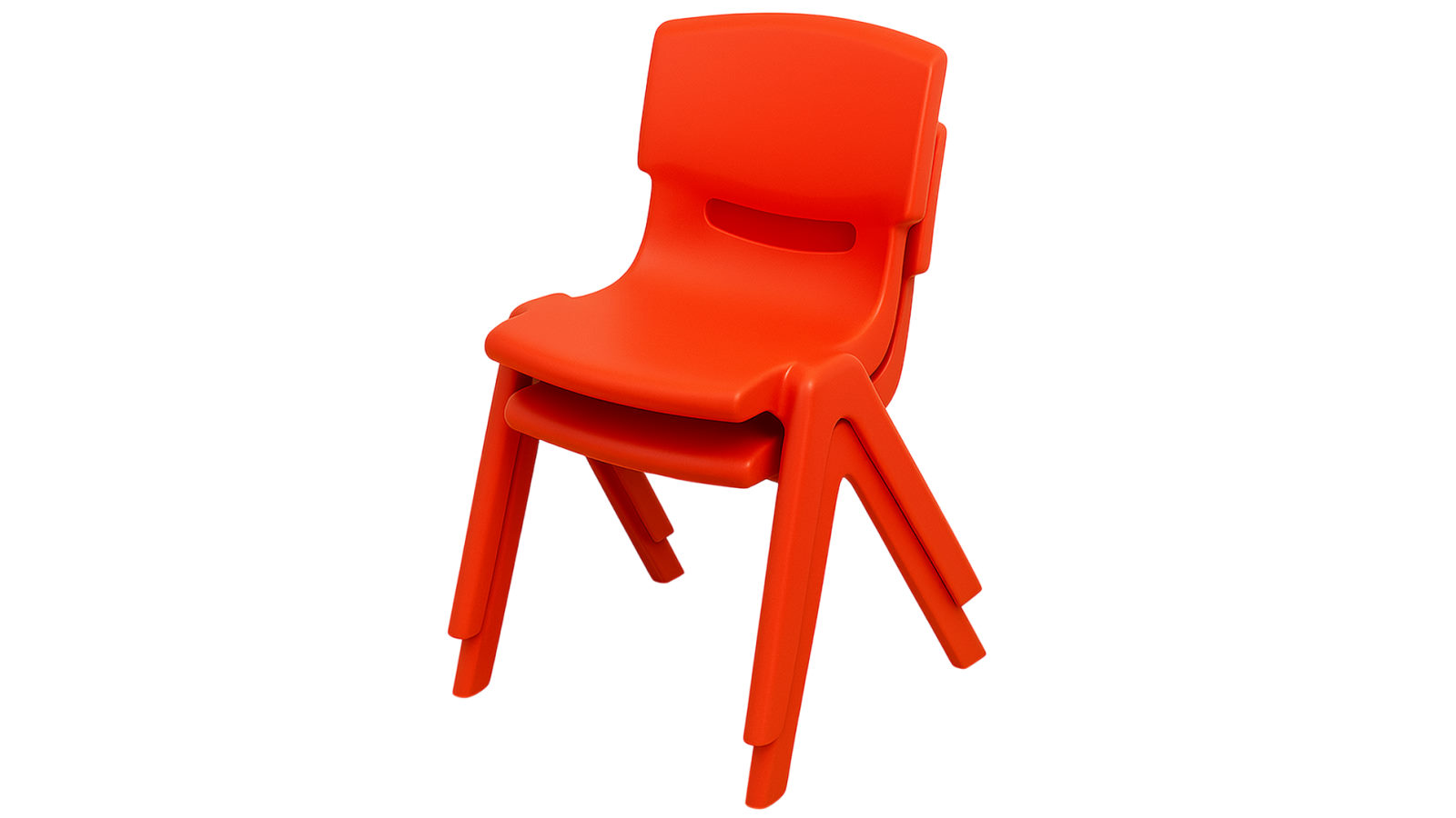 Hello Deals Set of 2 Children's Indoor/Outdoor Use Plastic Chairs - Red