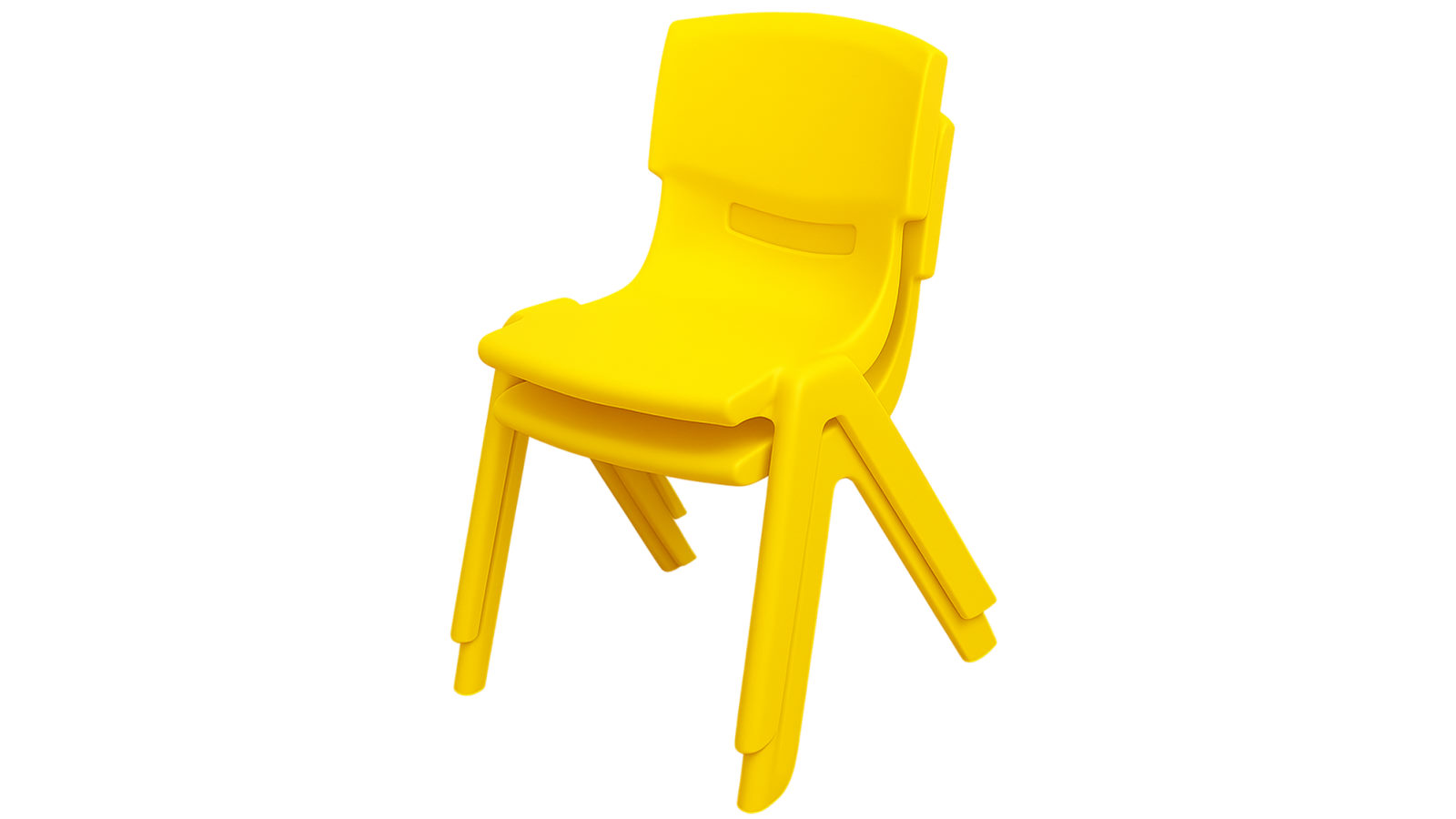 Hello Deals Set of 2 Children's Indoor/Outdoor Use Plastic Chairs - Yellow