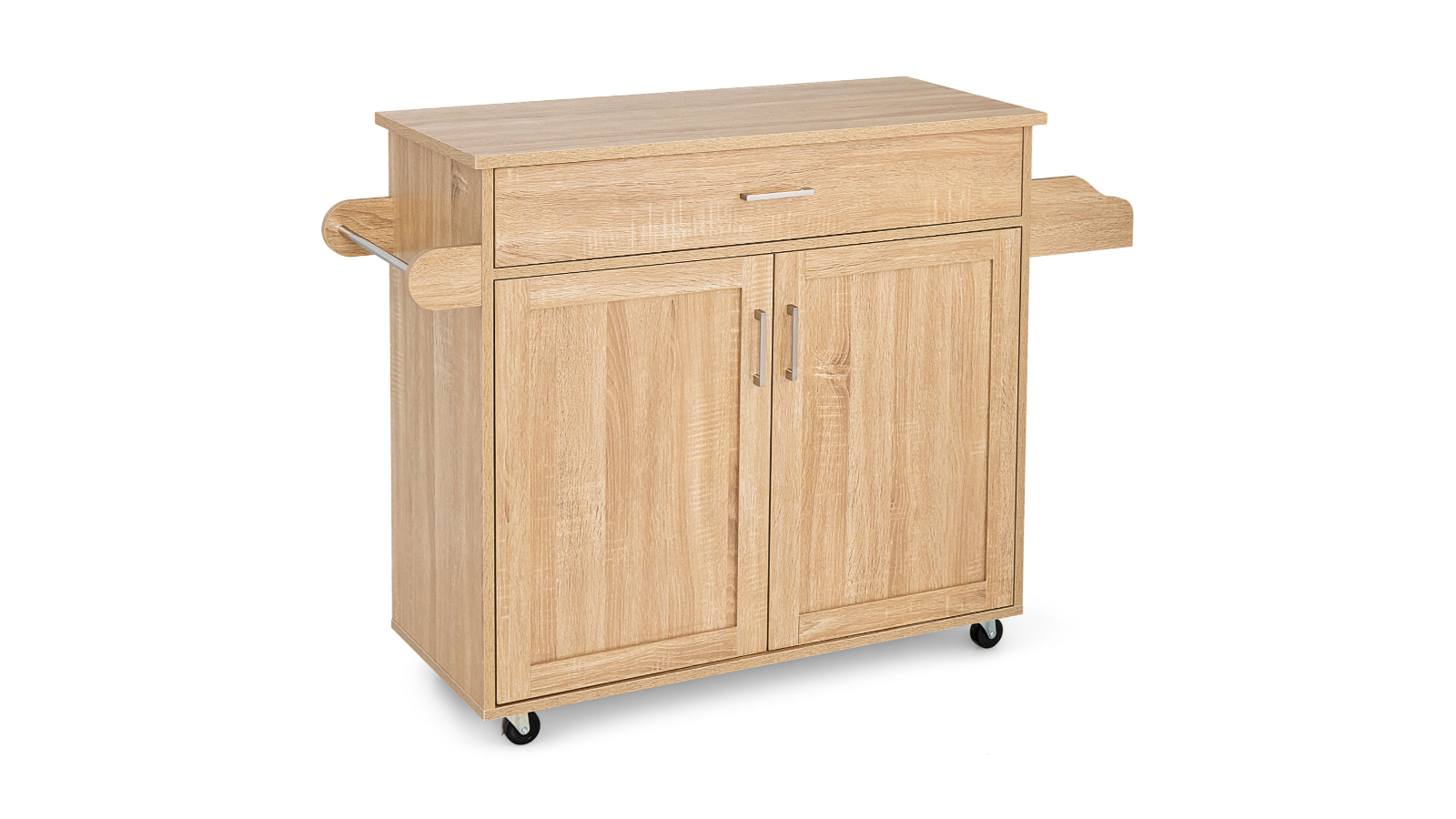 Costway Rolling Kitchen Island Trolley with Drawer Towel and Spice Rack