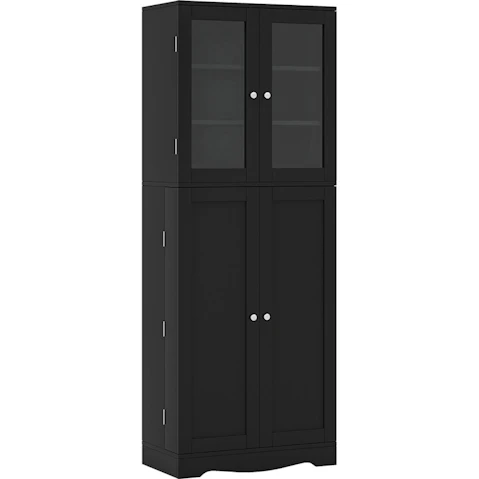 Costway 1.6metre 2-Door Buffet Sideboard Kitchen Cabinet - Black