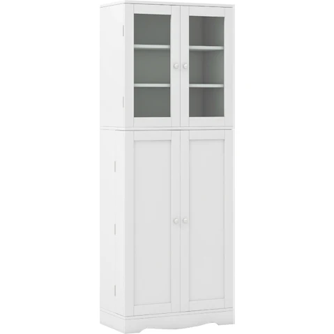 Costway 1.6metre 2-Door Buffet Sideboard Kitchen Cabinet - White