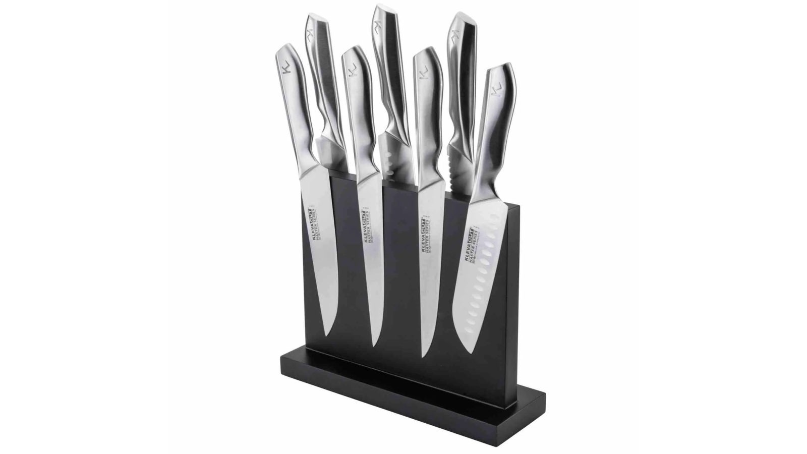 Kleva Double Sided Magnetic Knife Block Holds and Displays All your Knives Safely and Securely