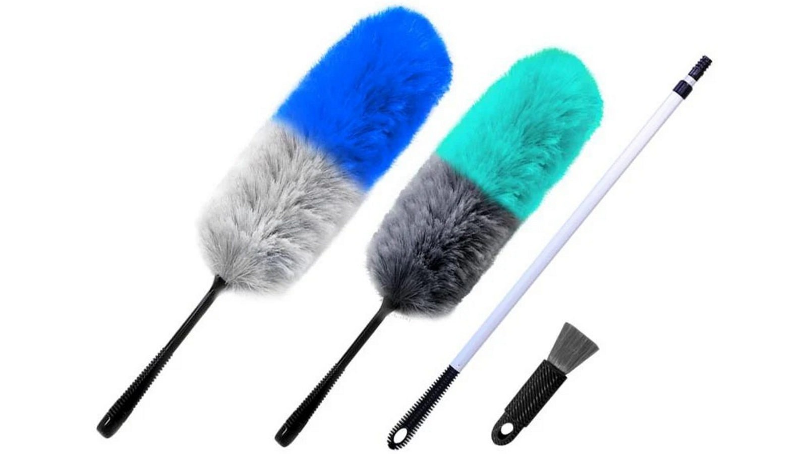 Kleva Miracle Magnetic Duster Trio Attracts Dust Like A Magnet Plus Telescopic Extension
