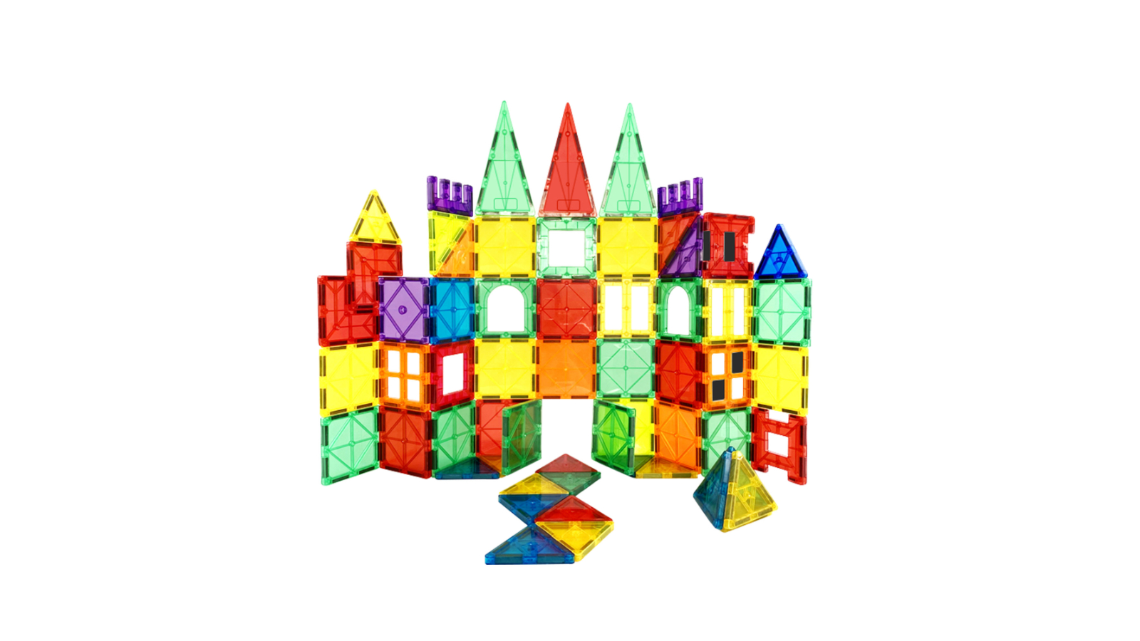 Bopeep 120 Piece Kids Magnetic Tiles Blocks Building Toy