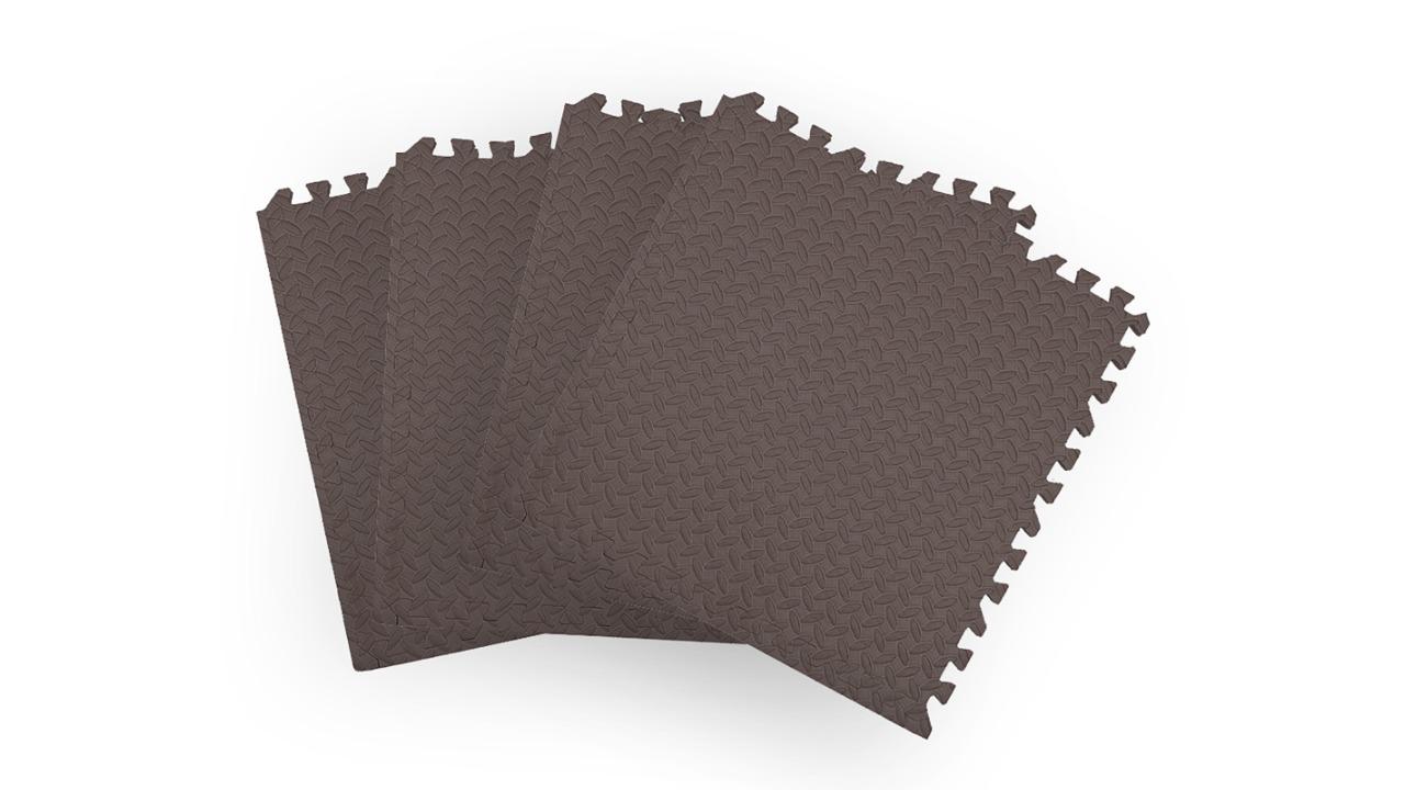 Bopeep 4 Piece EVA Heavy Duty Fitness Interlock Floor Mat - Coffee