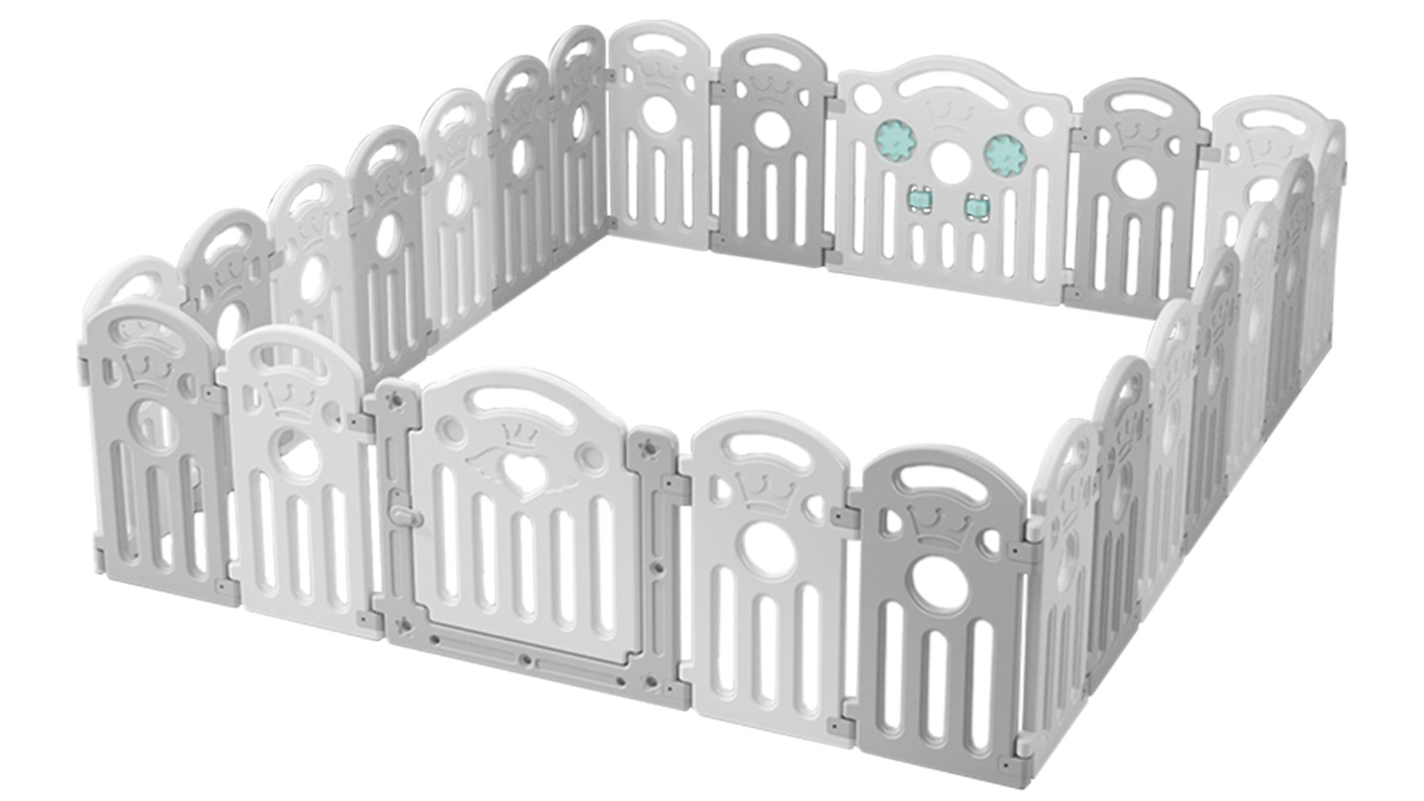 BoPeep Kids Playpen Safety Gate Toddler Fence - Grey