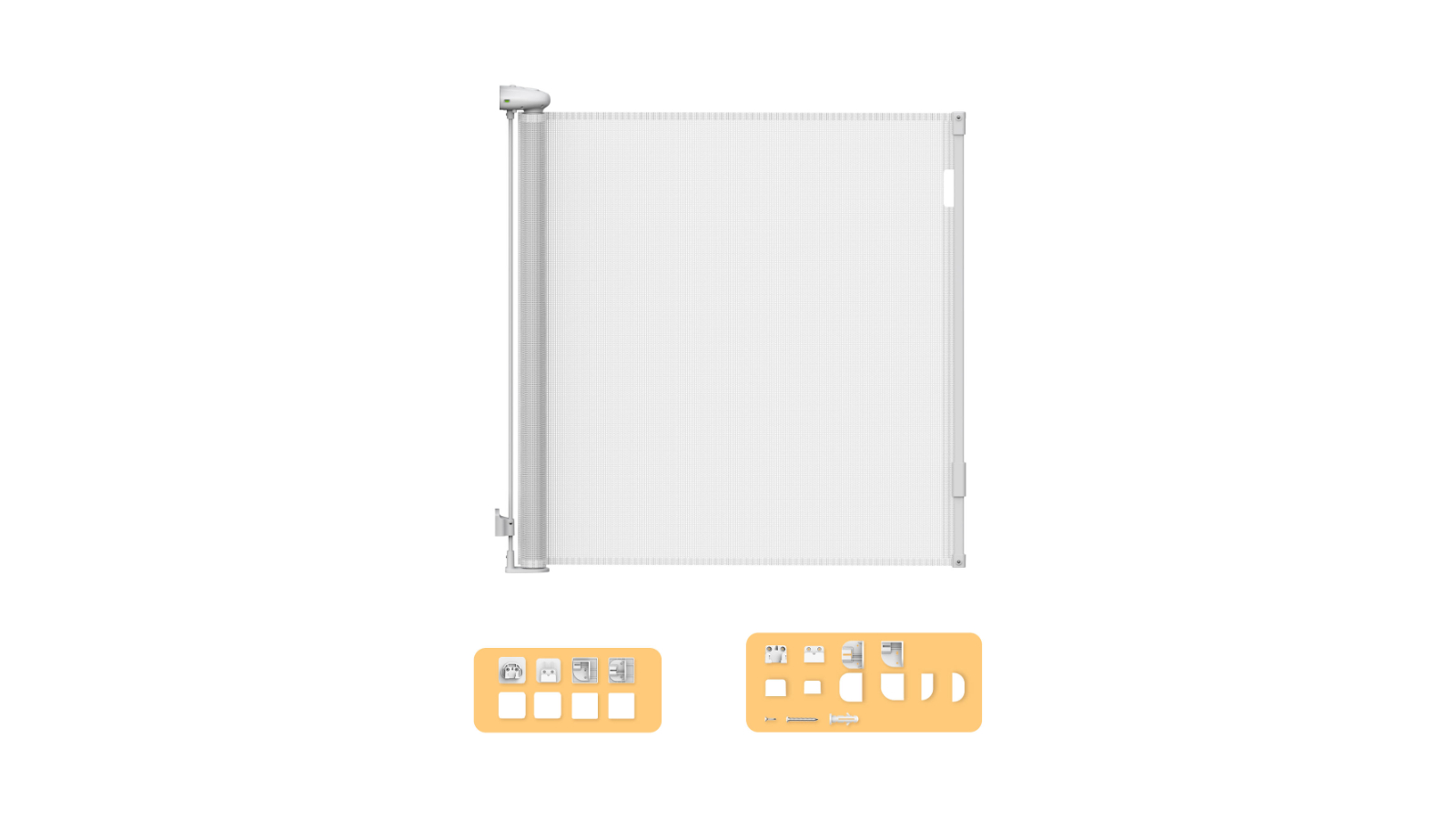 BoPeep 150cm Adjustable Stair Doorway Guard Baby Safety Gate - White