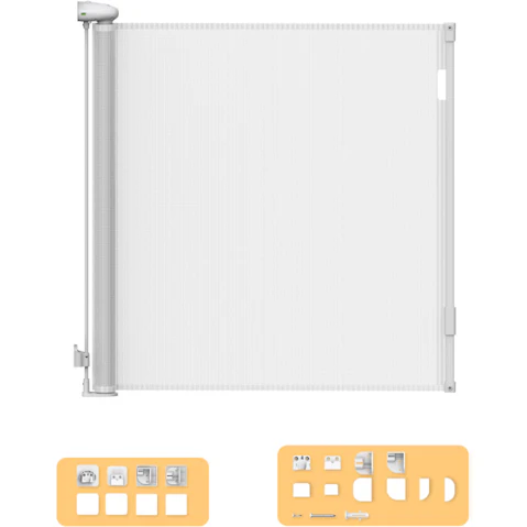 BoPeep 150cm Adjustable Stair Doorway Guard Baby Safety Gate - White
