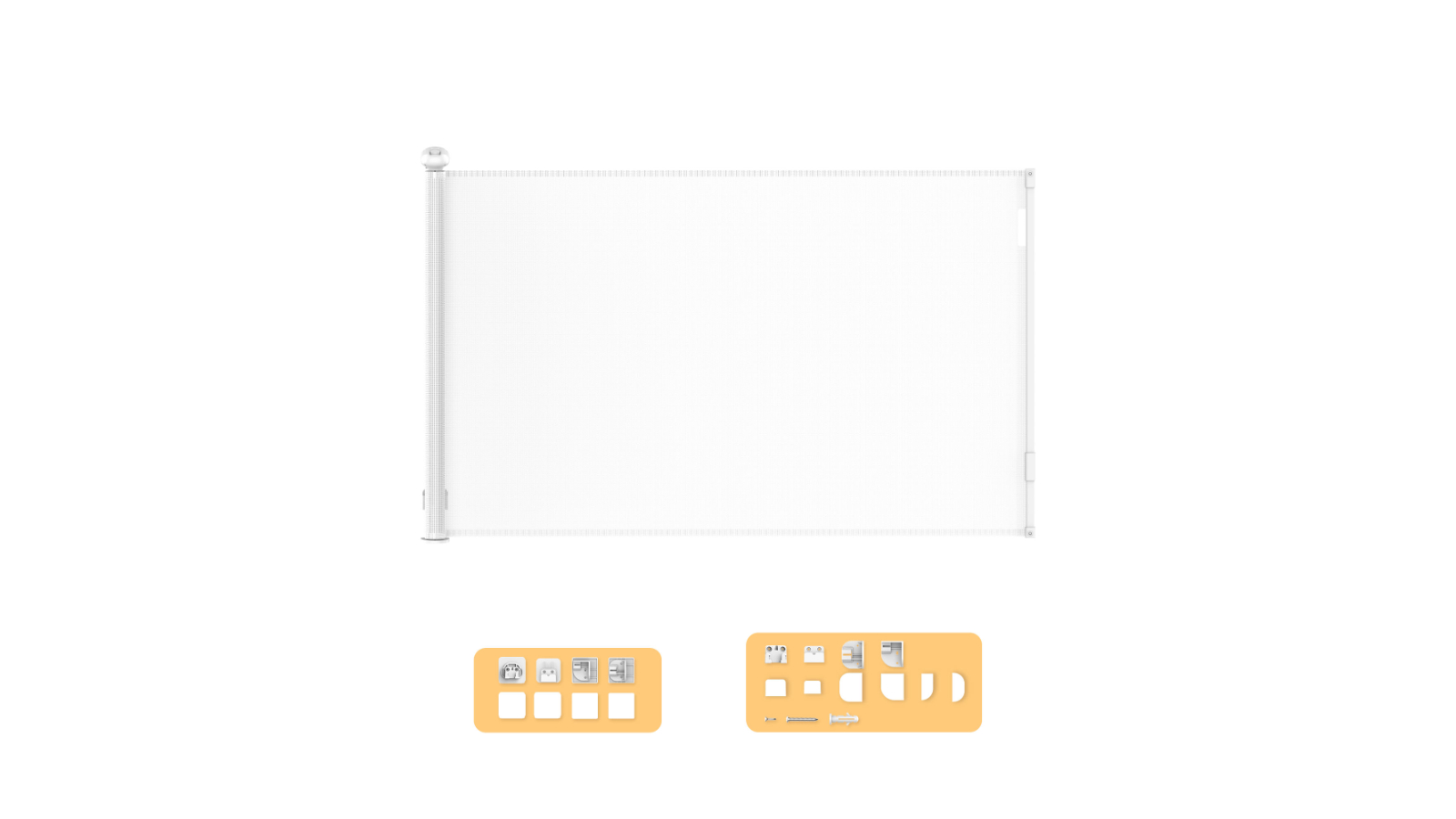 BoPeep 300cm Adjustable Stair Doorway Guard Baby Safety Gate - White