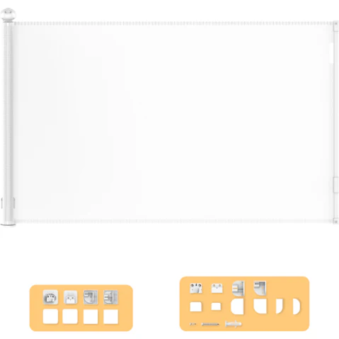 BoPeep 300cm Adjustable Stair Doorway Guard Baby Safety Gate - White