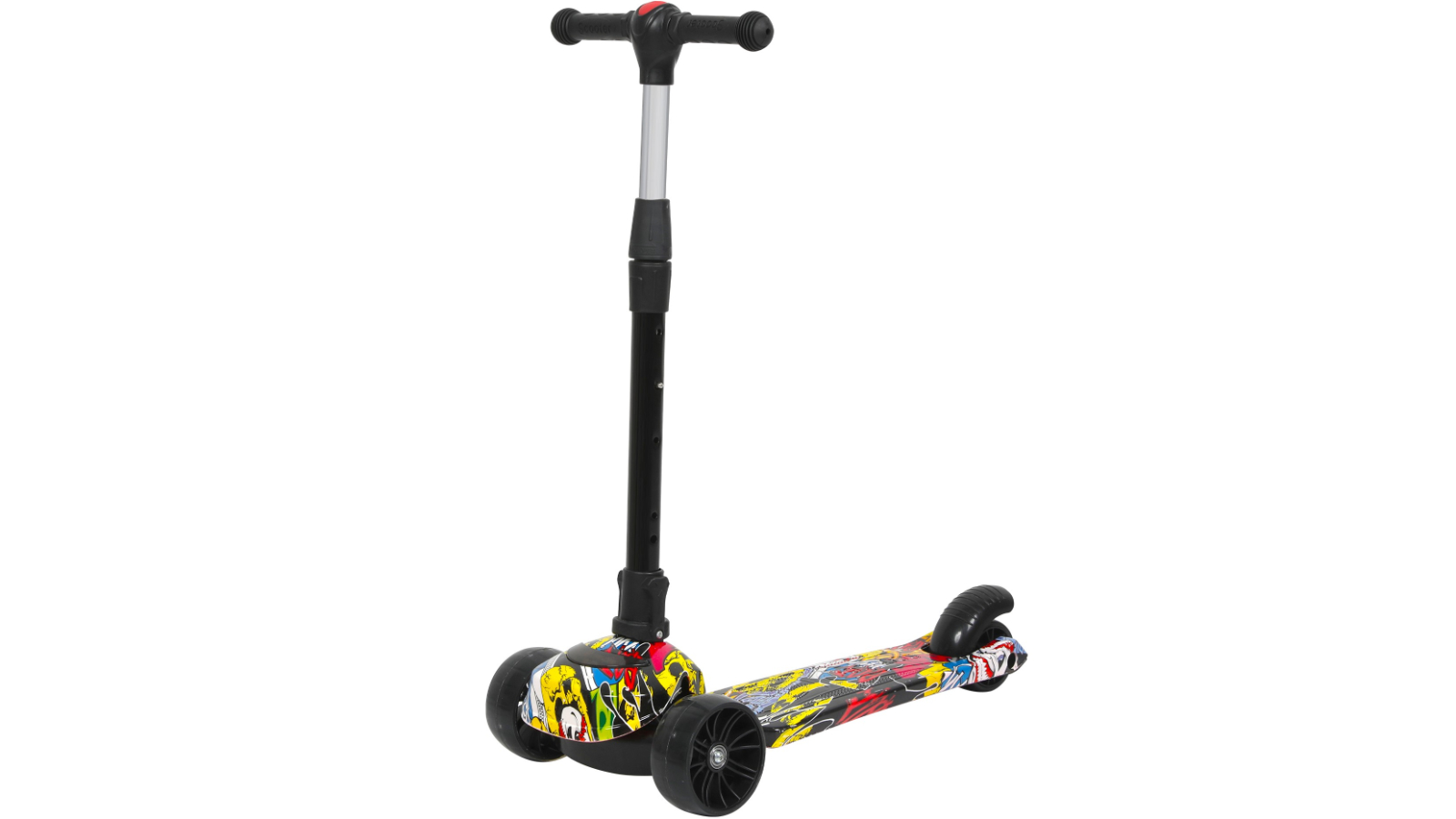 BoPeep 3-Wheel Adjustable Height Flashing LED Music Foldable Kids Scooter - Multi-colour
