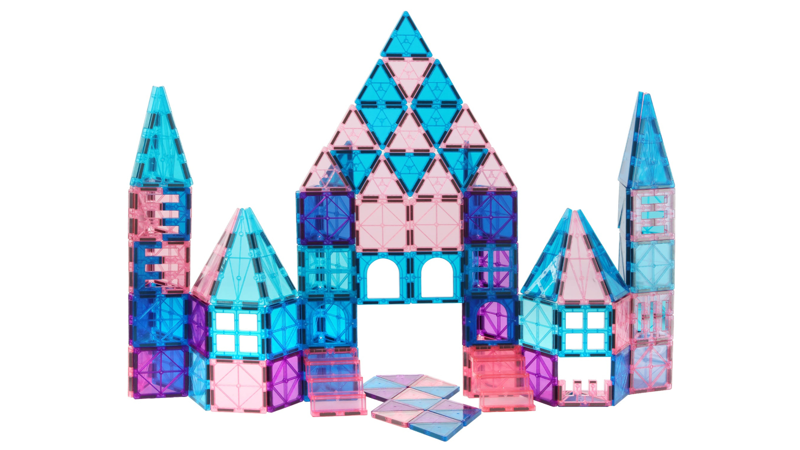 BoPeep 120 Piece Kids Ice and Snow Theme Magnetic Tiles