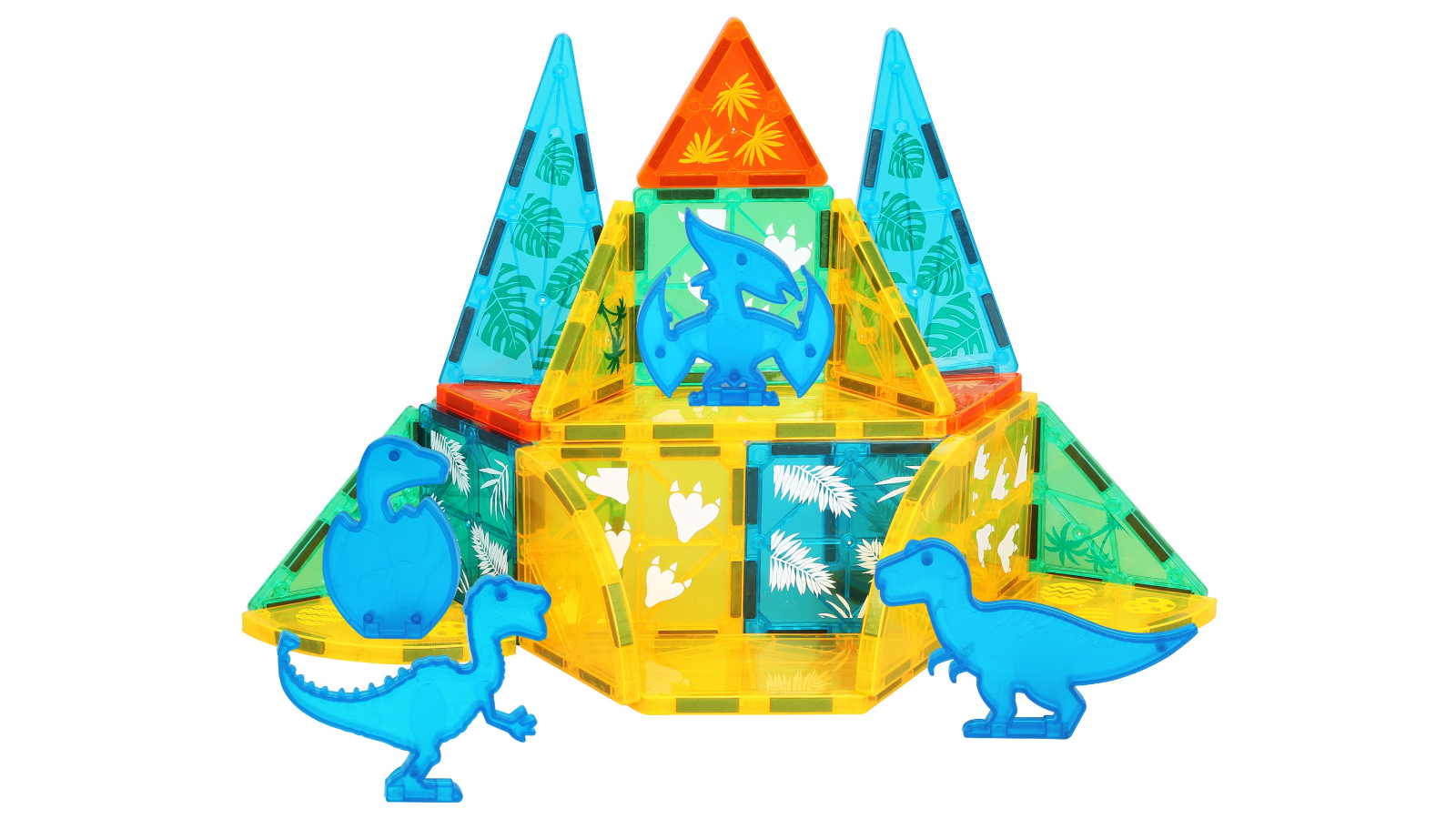 BoPeep 100 Piece Kids Dinosaur Theme Magnetic Tiles