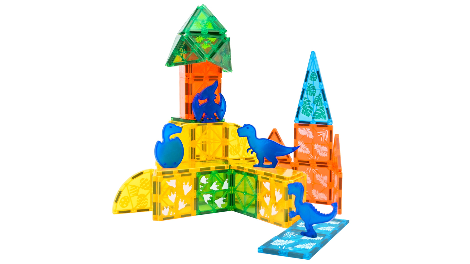BoPeep 60 Piece Kids Dinosaur Theme Magnetic Tiles