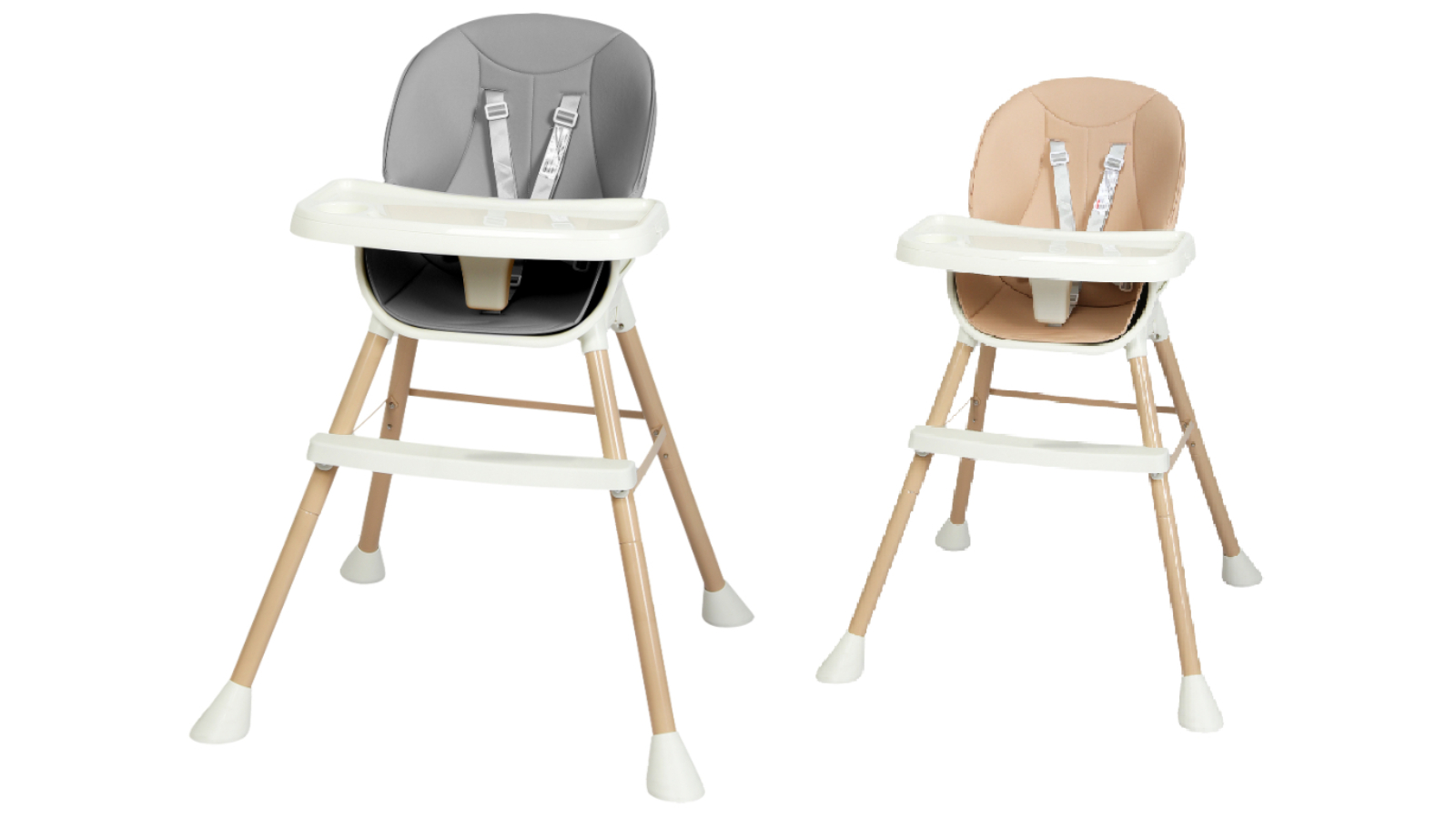 BoPeep 4-in-1 Baby High Chair Convertible Toddler Table Chair Set