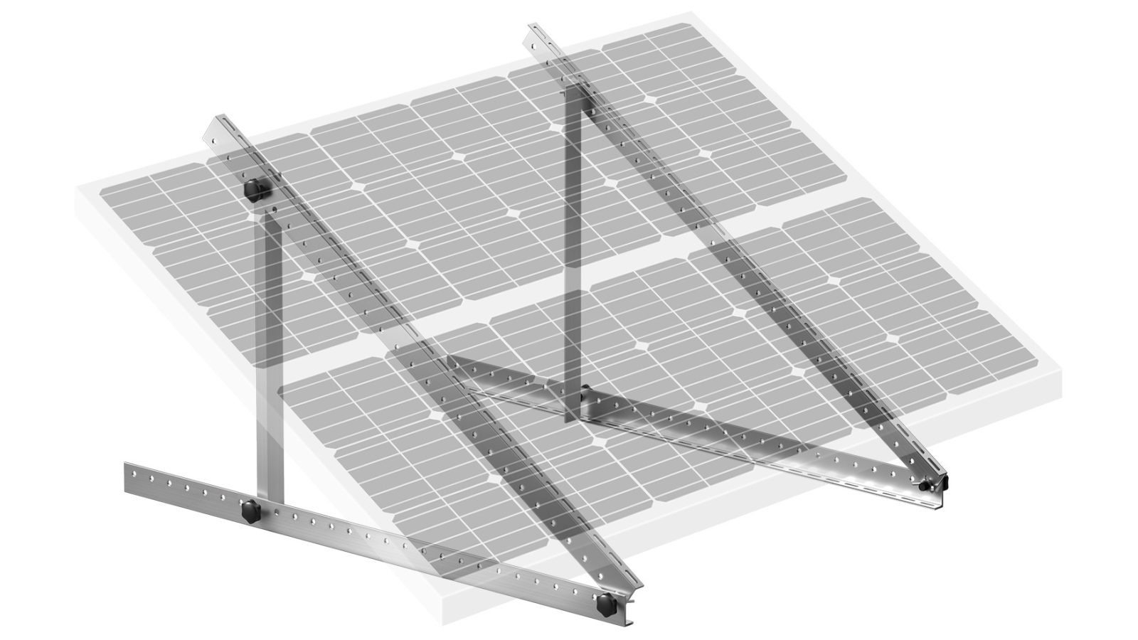 Vevor 50-Inch Solar Panel Mount Brackets 0 - 90 Degrees Adjustable Tilt Mount Brackets