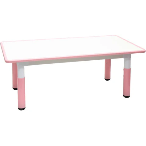 HelloDeal 120 x 60cm Kids Adjustable Whiteboard Drawing Table - Pink