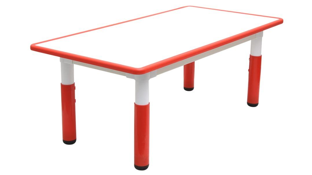 HelloDeal 120 x 60cm Kids Height Adjustable Whiteboard Drawing Desk - Red