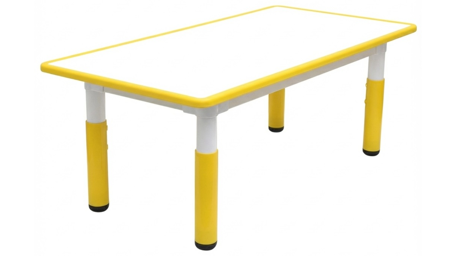 Hello Deals 120 x 60cm Kids Yellow Height-Adjustable Whiteboard Drawing Table