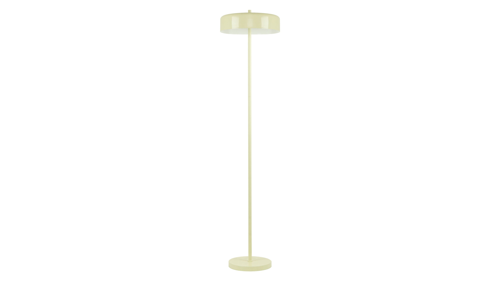 CLA Lighting Kello Metal Drum Shade Floor Lamp - Glossy Cream
