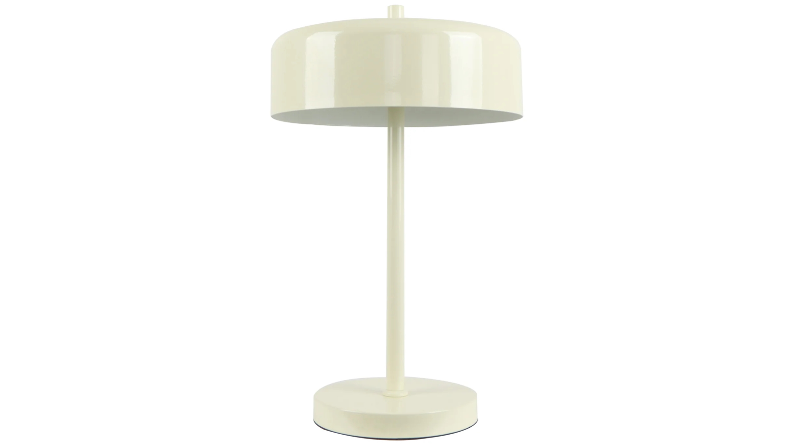 Kello Metal Glossy Cream Drum Shade Table Lamp