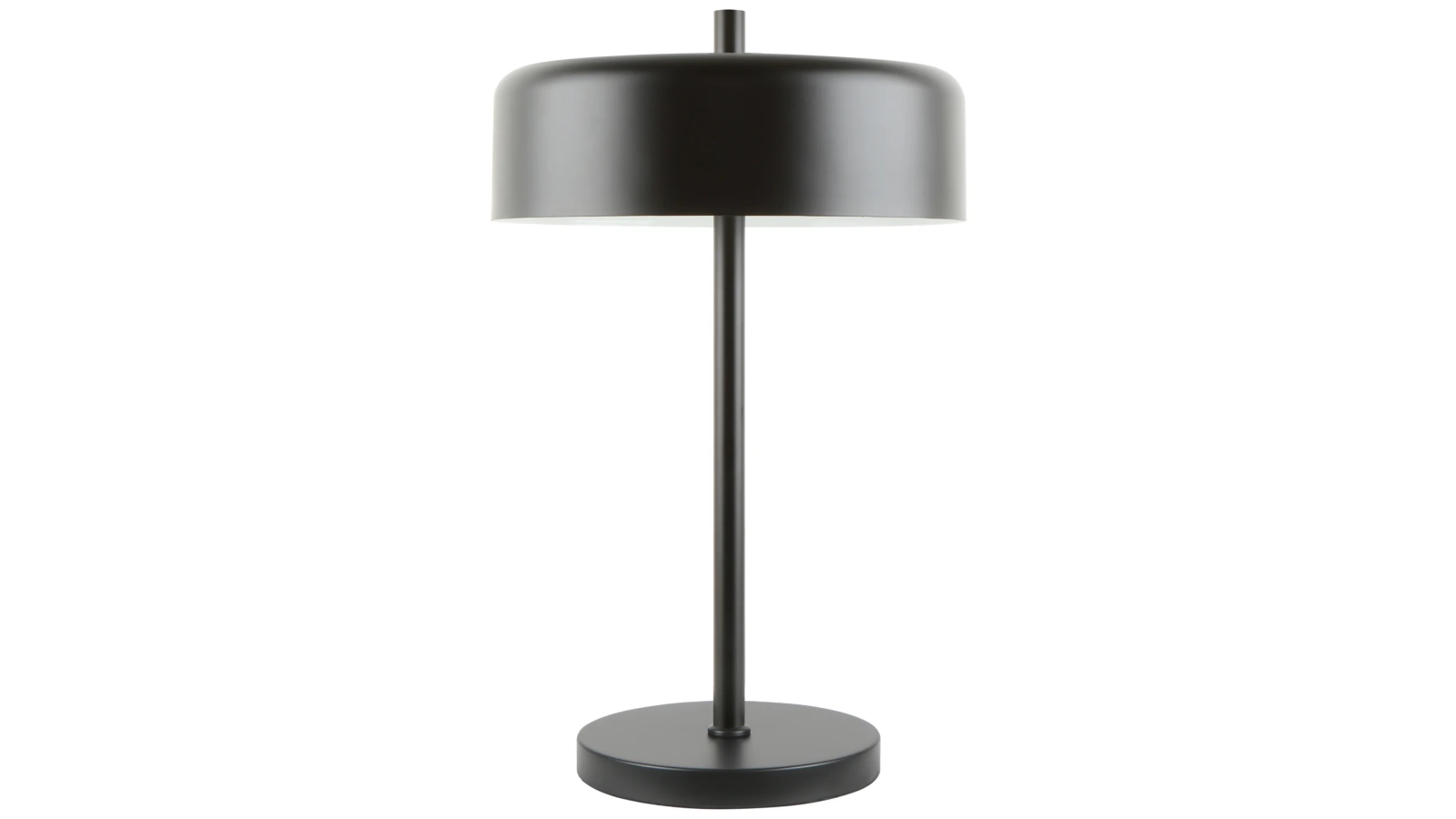 Kello Metal Matte Black Drum Shade Table Lamp