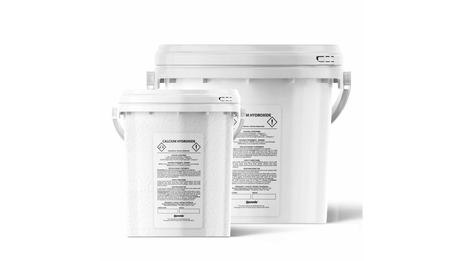 Kemmie Food Grade Pickling Lime Calcium Hydroxide Powder Tub