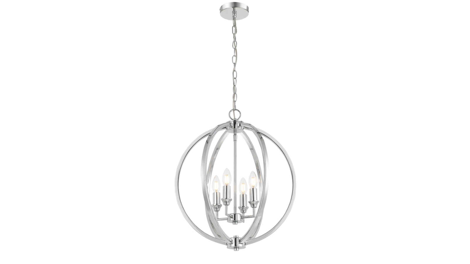 Pretty & Practical Bologna Modern Chrome Pendant Light with Adjustable 2metre Cable