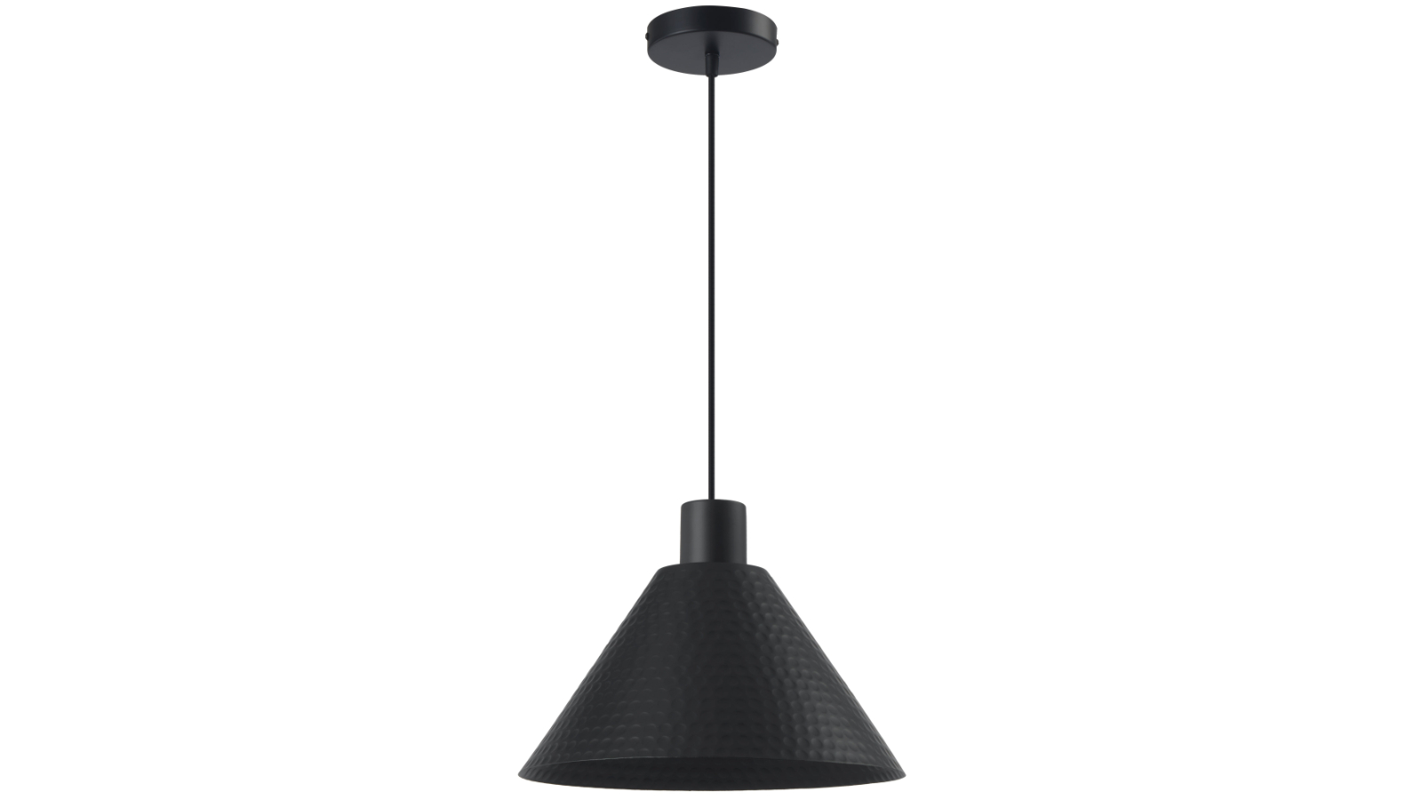 Pretty & Practical 32cm Genoa Pendant Light with Sleek Modern Minimalist Design - Black Satin
