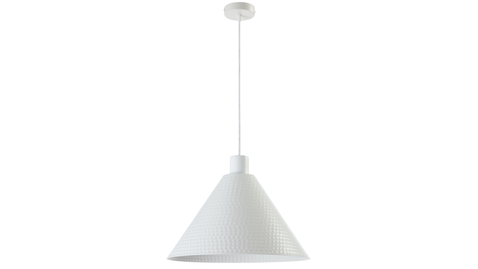Pretty & Practical Pisa 43cm White Satin Pendant Light