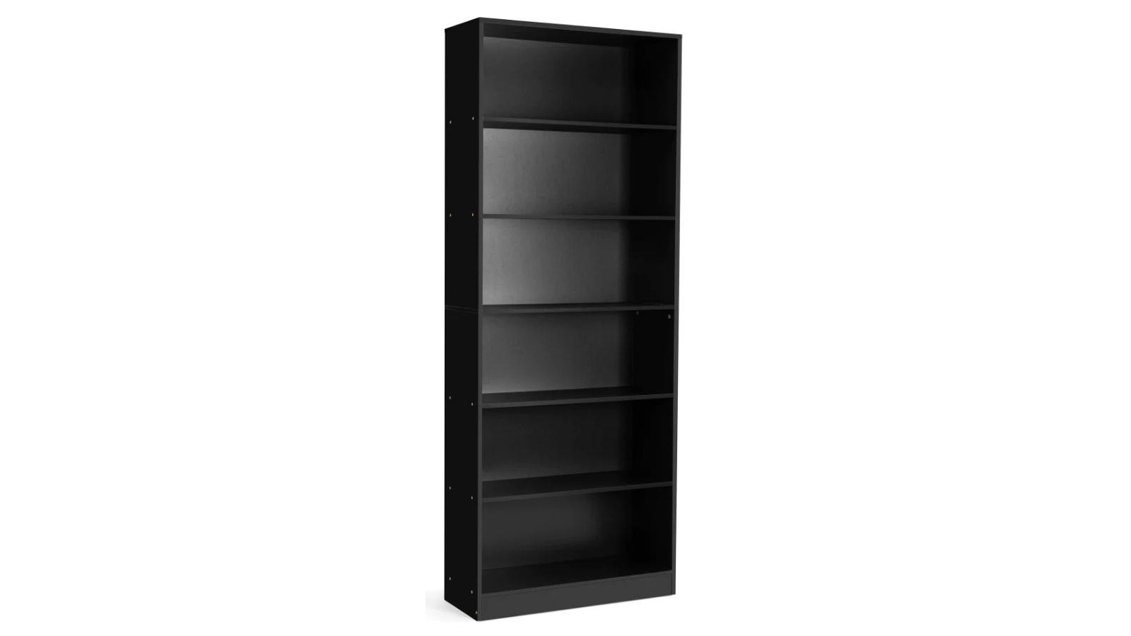 Keto Modern 6-Tier Wooden Bookcase Display Shelf Wide - Black