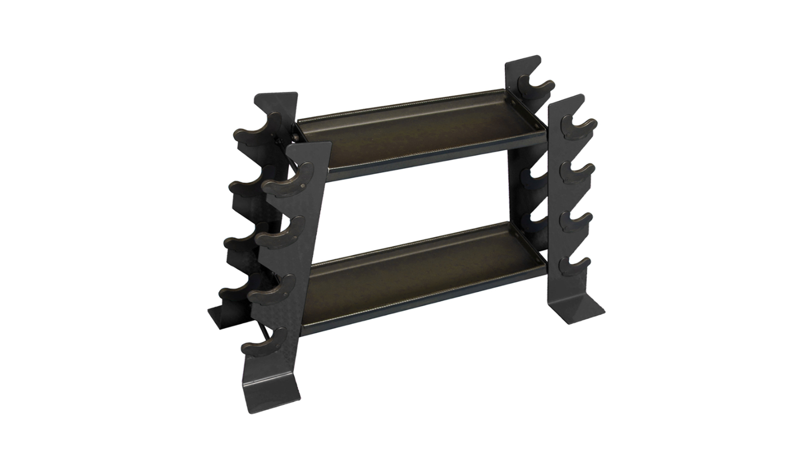 HelloDeal Compact Solid Metal Kettlebell Dumbbell Rack - Black