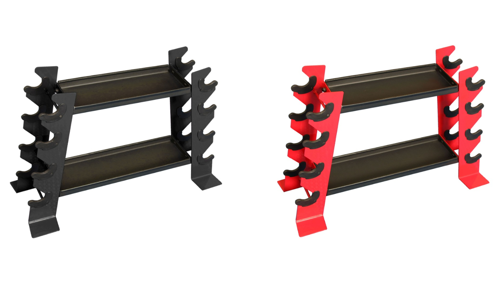 HelloDeal Compact Solid Metal Kettlebell Dumbbell Rack