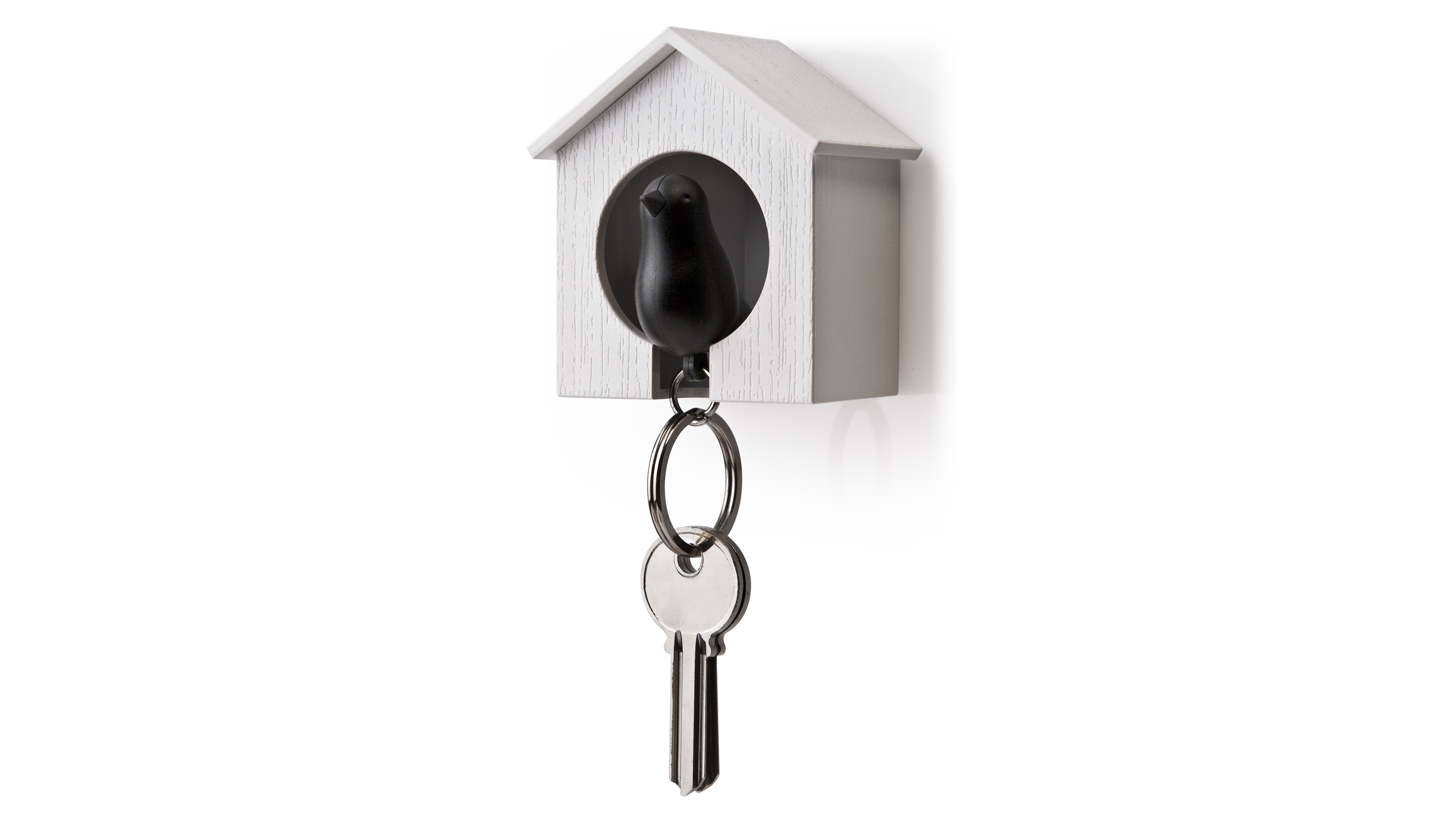Qualy Sparrow Keyring - White/Black