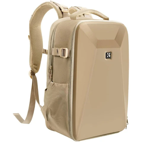 K&F Concept 22L Hardshell Camera Backpack - Beige Khaki